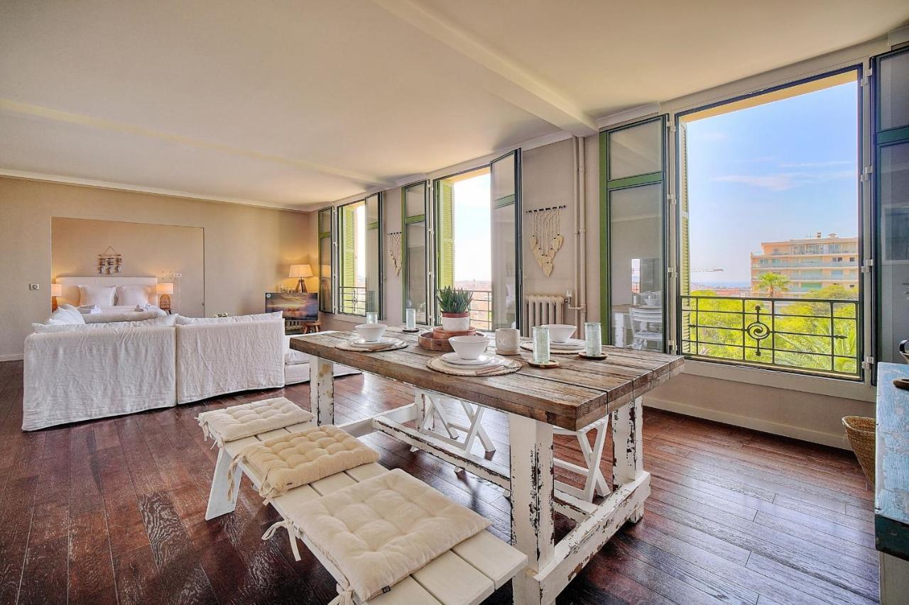 Immogroom - Large Apartment - Parking - Air Conditioning - Sea View - Wifi คานส์ ภายนอก รูปภาพ