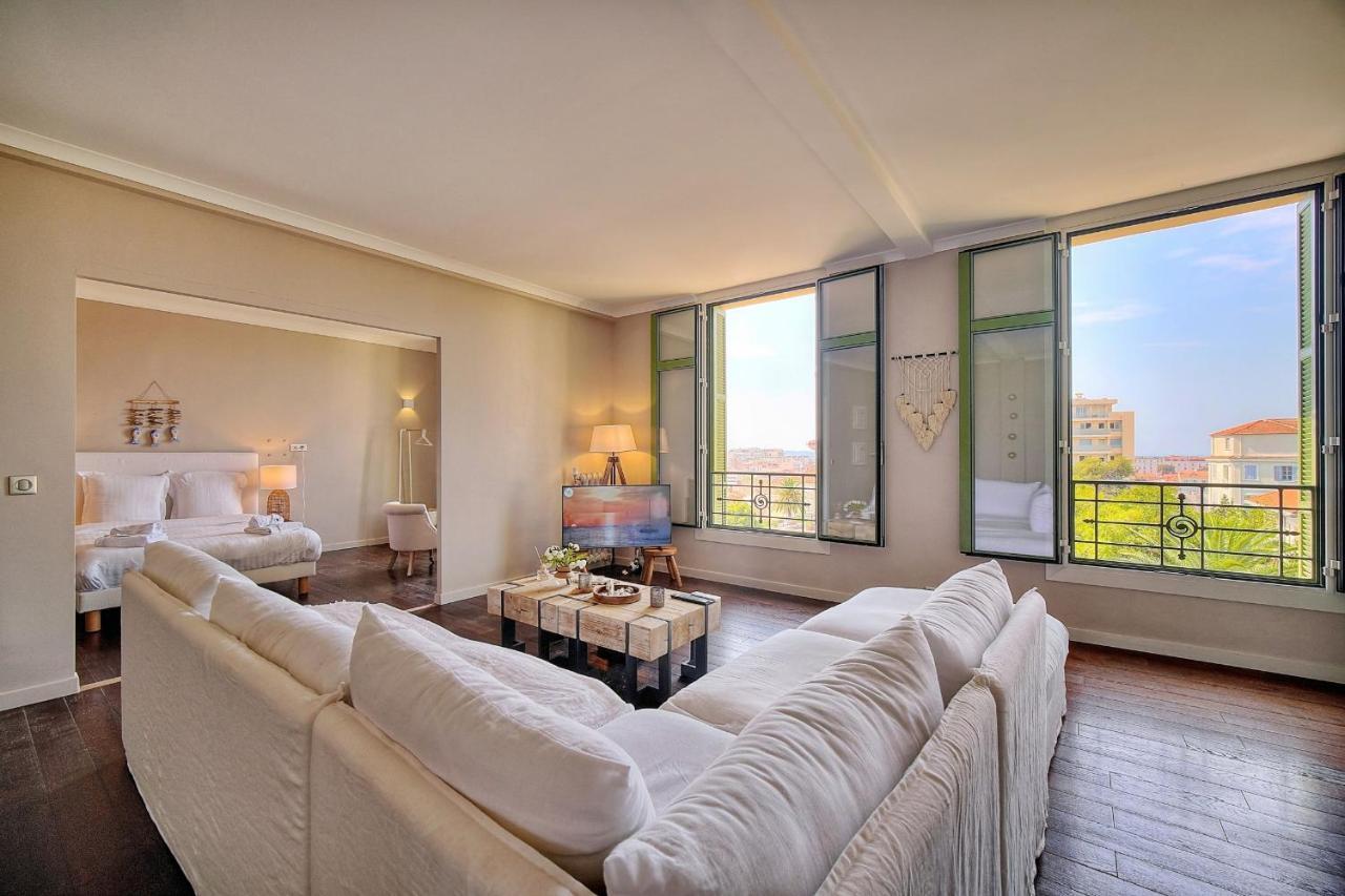 Immogroom - Large Apartment - Parking - Air Conditioning - Sea View - Wifi คานส์ ภายนอก รูปภาพ